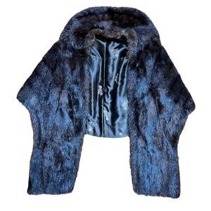Sears, Roebuck & Co Real Mink Stole Shawl Brown Lined Vintage